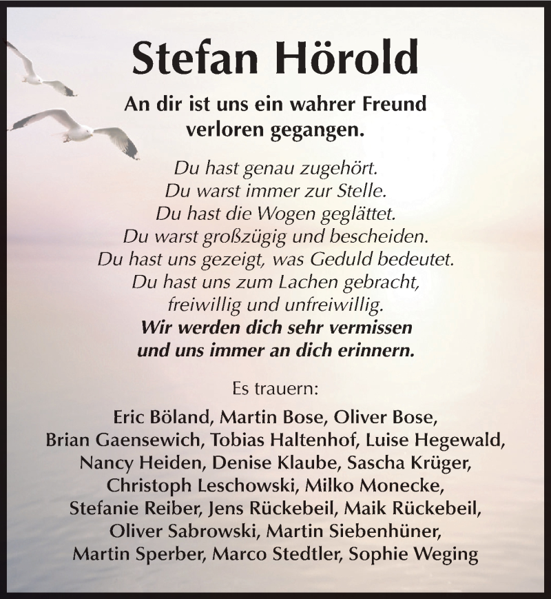  Traueranzeige für Stefan Hörold vom 30.06.2015 aus Mitteldeutsche Zeitung Sangerhausen