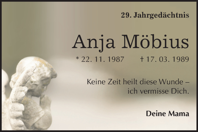  Traueranzeige für Anja Möbius vom 17.03.2018 aus Mitteldeutsche Zeitung Halle/Saalkreis
