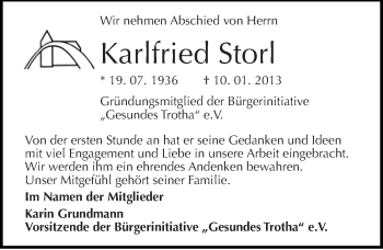 Traueranzeige von Karlfried Storl von Mitteldeutsche Zeitung Halle/Saalkreis