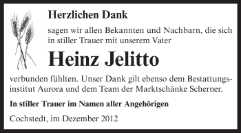 Traueranzeige von Heinz Jelitto von Mitteldeutsche Zeitung Aschersleben