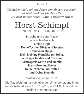 Traueranzeige von Siegfried Staub von Mitteldeutsche Zeitung Halle/Saalkreis