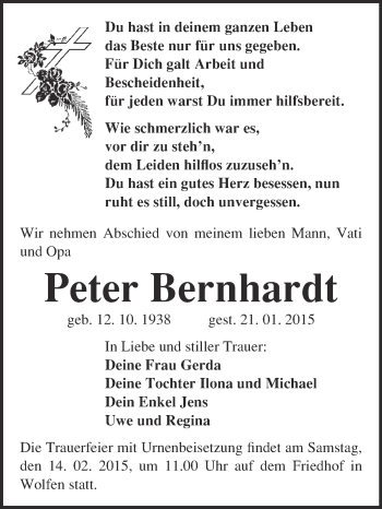 Traueranzeige von Frank Peger von Mitteldeutsche Zeitung Halle/Saalkreis