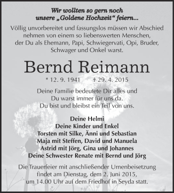 Traueranzeige von Gertrud Eisenschmidt von Mitteldeutsche Zeitung Naumburg/Nebra