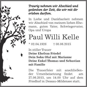 Traueranzeige von Herbert Damm von Mitteldeutsche Zeitung Quedlinburg