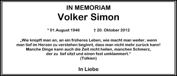 Traueranzeige von Volker Simon von Mitteldeutsche Zeitung Halle/Saalkreis