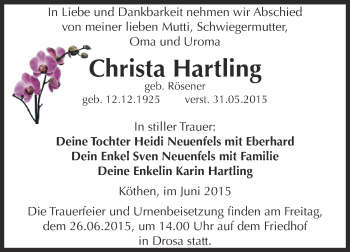 Traueranzeige von Helmut Thiele von Mitteldeutsche Zeitung