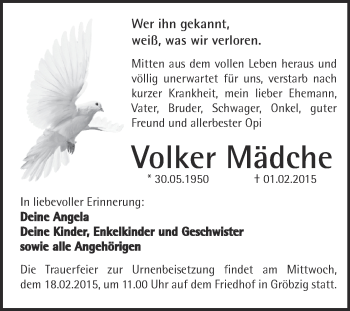 Traueranzeige von Dieter Zippel von Mitteldeutsche Zeitung Sangerhausen