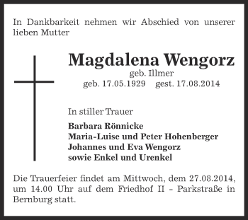 Traueranzeige von Fritz Theuring von Mitteldeutsche Zeitung Aschersleben
