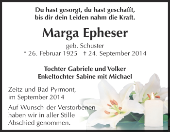 Traueranzeige von Albert Arndt von Mitteldeutsche Zeitung Köthen