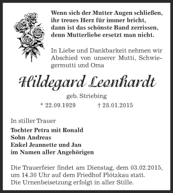 Traueranzeige von Wilfried Kirsten von Mitteldeutsche Zeitung Naumburg/Nebra