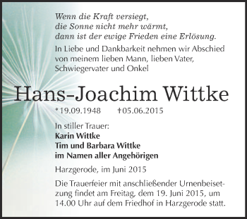 Traueranzeige von Karl-Heinz Thieme von Mitteldeutsche Zeitung Sangerhausen
