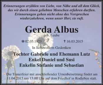 Traueranzeige von Ruth Funke von Mitteldeutsche Zeitung Quedlinburg