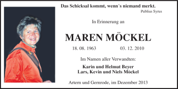 Traueranzeige von Maren Möckel von Mitteldeutsche Zeitung Quedlinburg