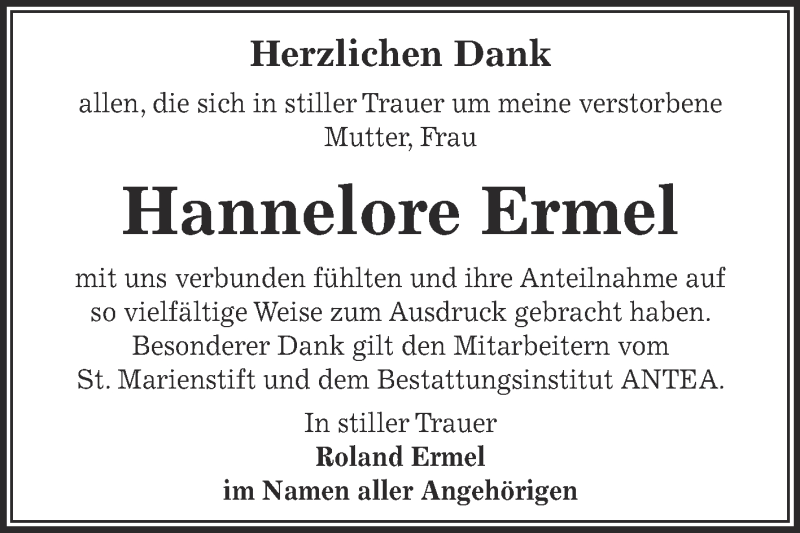  Traueranzeige für Hannelore Ermel vom 29.12.2013 aus Super Sonntag Zeitz