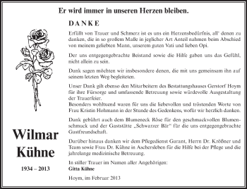 Traueranzeige von Wilmar Kühne von Mitteldeutsche Zeitung Aschersleben
