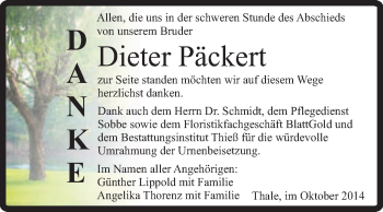 Traueranzeige von Ferdinand Maier von Mitteldeutsche Zeitung Quedlinburg