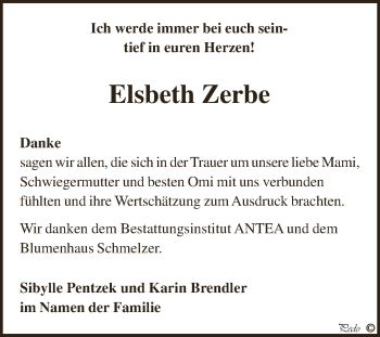 Traueranzeige von Hella Päckert von Mitteldeutsche Zeitung Mansfelder Land