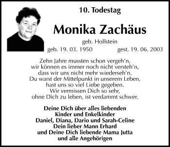 Traueranzeige von Monika Zachäus von Mitteldeutsche Zeitung Naumburg/Nebra