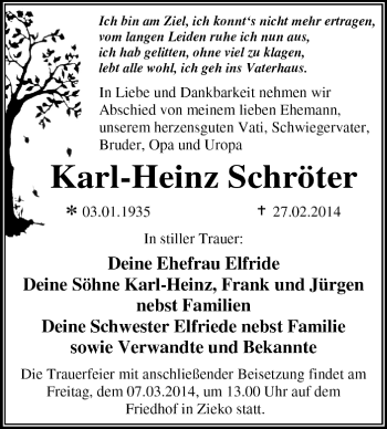 Traueranzeige von Kurt Koch von Mitteldeutsche Zeitung Köthen