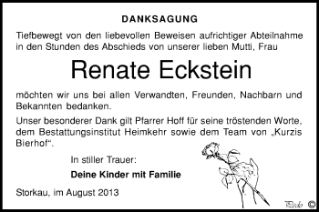 Traueranzeige von Renate Eckstein von WVG - Wochenspiegel NMB / WSF / ZTZ