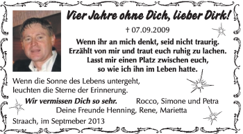 Traueranzeige von Dirk  von Super Sonntag Wittenberg