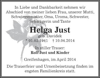 Traueranzeige von Domenico Röber von Mitteldeutsche Zeitung Wittenberg