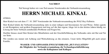 Traueranzeige von Michael Kinkal von Mitteldeutsche Zeitung Quedlinburg