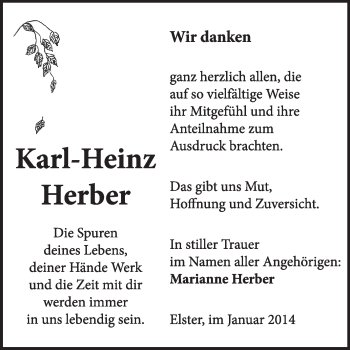 Traueranzeige von Karl-Heinz Herber von WVG - Wochenspiegel Wittenberg