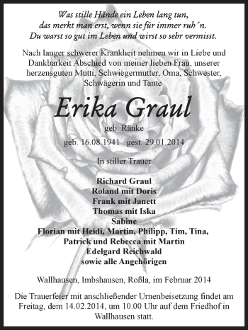 Traueranzeige von Richard Graul von Super Sonntag SGH Mansf. Land