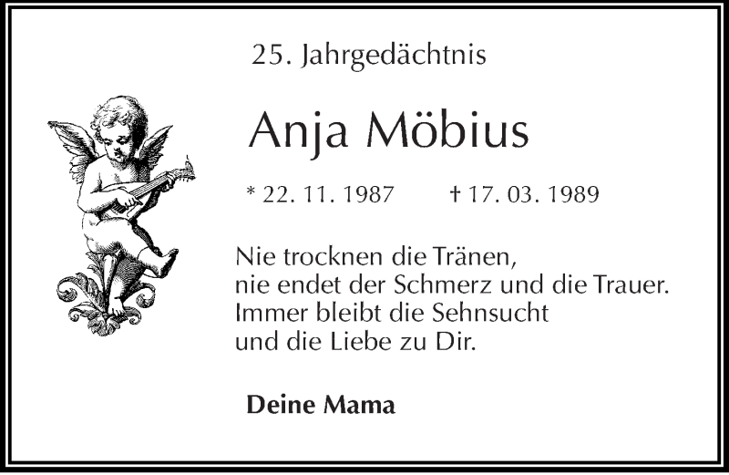  Traueranzeige für Anja Möbius vom 17.03.2014 aus Mitteldeutsche Zeitung Halle/Saalkreis