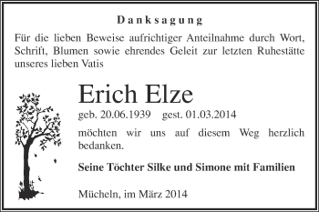 Traueranzeige von Erich Elze von WVG - Wochenspiegel Merseburg