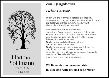 Traueranzeige von Hartmut Spillmann von Mitteldeutsche Zeitung