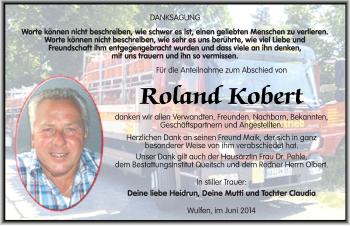 Traueranzeige von Roland Kobert von Mitteldeutsche Zeitung Köthen