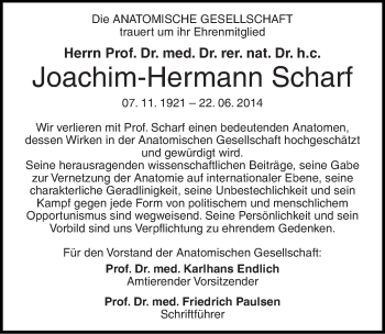 Traueranzeige von Joachim-Hermann Scharf von Mitteldeutsche Zeitung Halle/Saalkreis