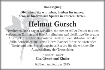Traueranzeige von Gerhard Reichert von Mitteldeutsche Zeitung Köthen