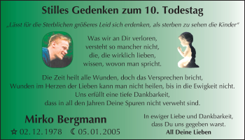 Traueranzeige von Mirko Bergmann von Mitteldeutsche Zeitung Naumburg/Nebra