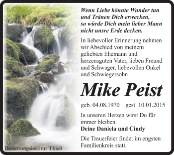Traueranzeige von Mike Peist von Super Sonntag Quedlinburg
