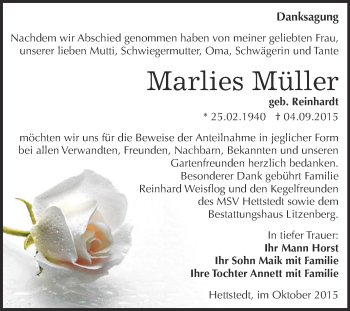 Traueranzeige von Werner Wolf von Mitteldeutsche Zeitung Sangerhausen