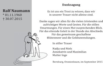 Traueranzeige von Ralf Naumann von Mitteldeutsche Zeitung Wittenberg