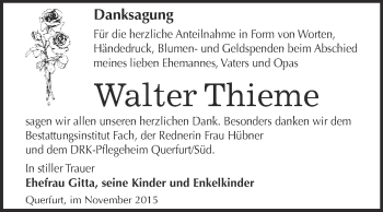 Traueranzeige von Manfred Meyberg von Mitteldeutsche Zeitung Halle/Saalkreis