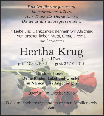 Traueranzeige von Herbert Jäschke von Mitteldeutsche Zeitung Merseburg/Querfurt