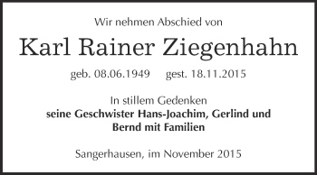 Traueranzeige von Rolf Günther Pohl von Mitteldeutsche Zeitung Mansfelder Land