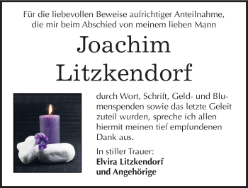 Traueranzeige von Joachim Litzkendorf von Mitteldeutsche Zeitung Merseburg/Querfurt