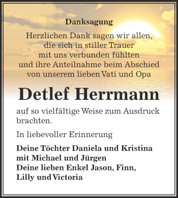 Traueranzeige von Detlef Herrmann von Super Sonntag Zeitz