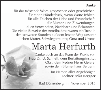 Traueranzeige von Hanna Alig von Super Sonntag Merseburg