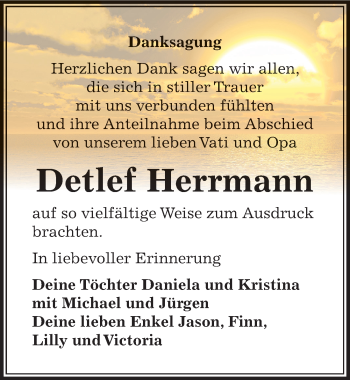 Traueranzeige von Detlef Herrmann von Mitteldeutsche Zeitung Zeitz