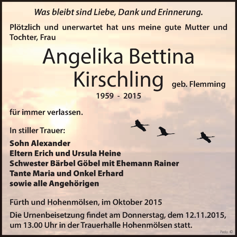  Traueranzeige für Elisabeth Dreißig vom 14.02.2015 aus Mitteldeutsche Zeitung Bitterfeld