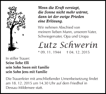 Traueranzeige von Alfred Langner von Mitteldeutsche Zeitung Quedlinburg