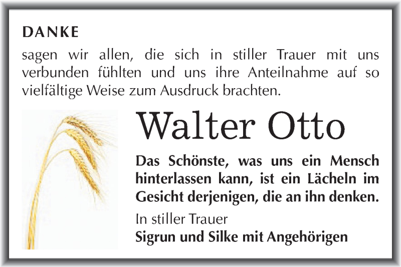  Traueranzeige für Walter Otto vom 05.12.2015 aus WVG - Wochenspiegel NMB / WSF / ZTZ