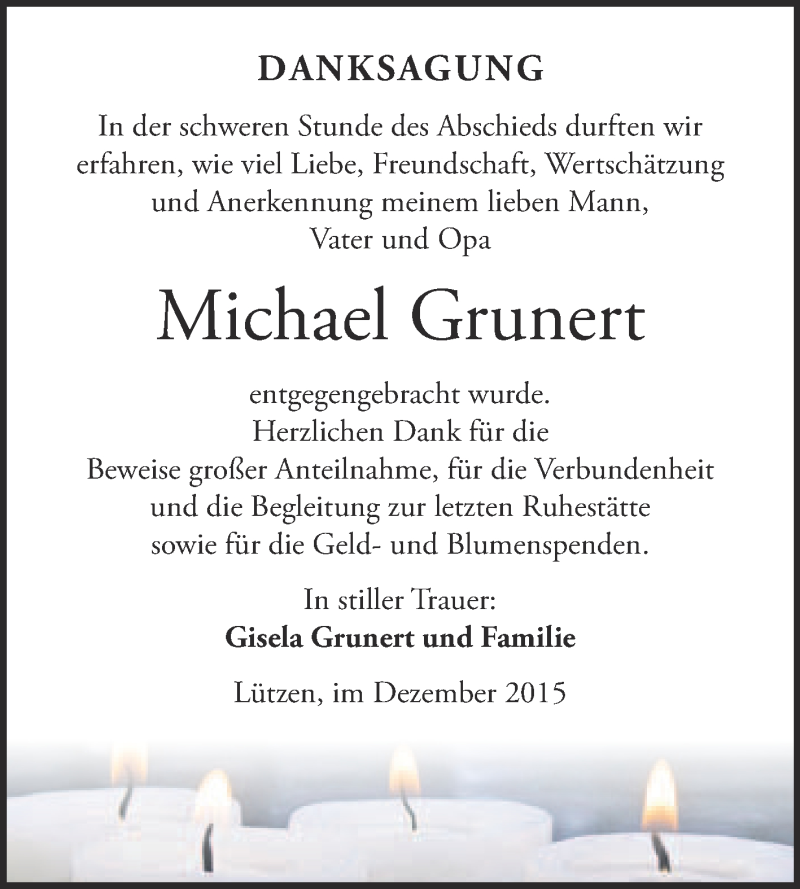  Traueranzeige für Michael Grunert vom 30.12.2015 aus Super Sonntag Merseburg